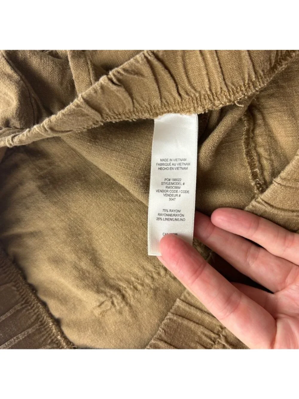 Splendid Pecan Brown Linen Blend Wide Leg Lounge Pant XS